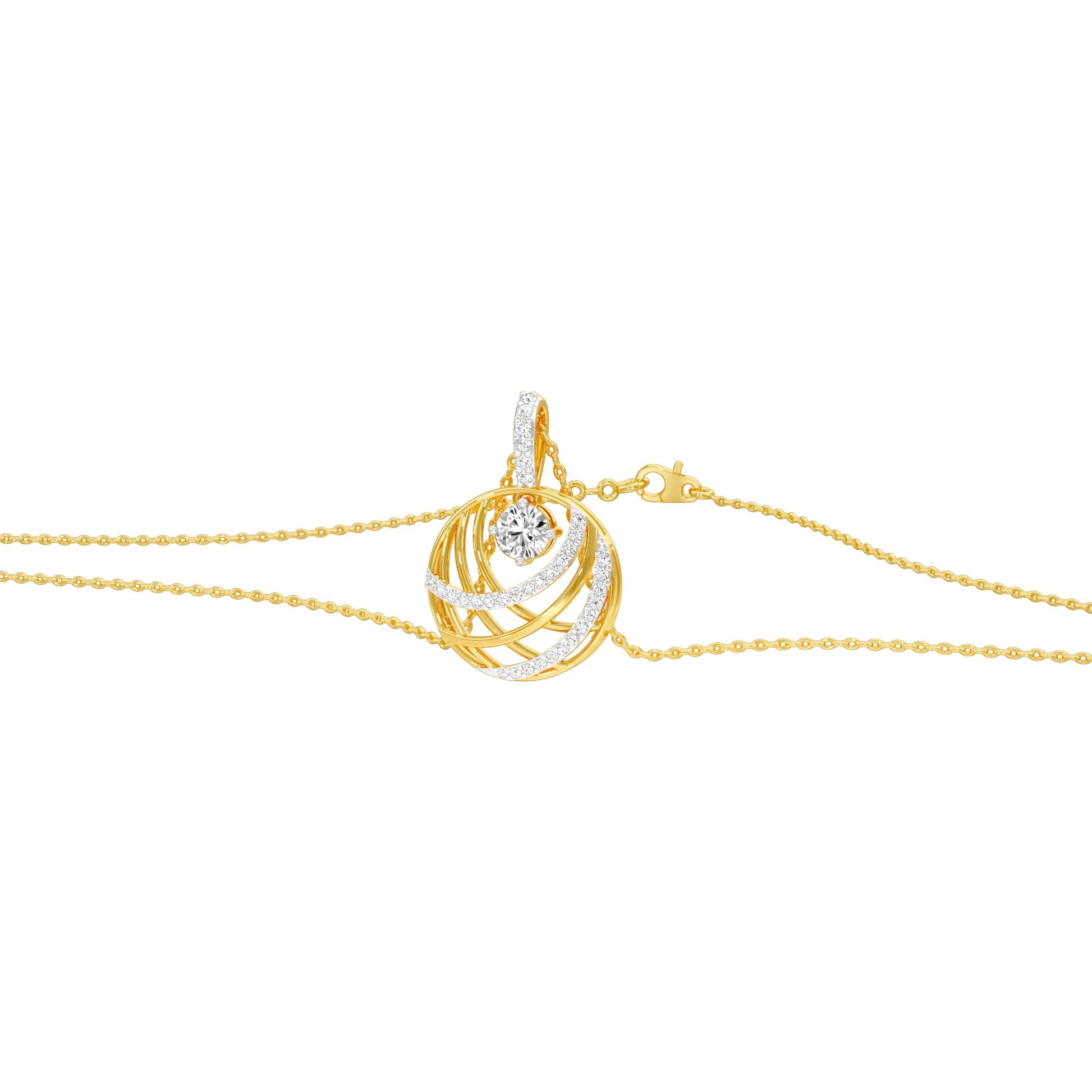 Opulent Brilliance Diamond Pendant 18 KT / Yellow Gold