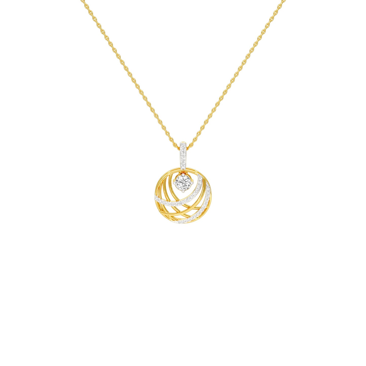 Opulent Brilliance Diamond Pendant 18 KT / Yellow Gold