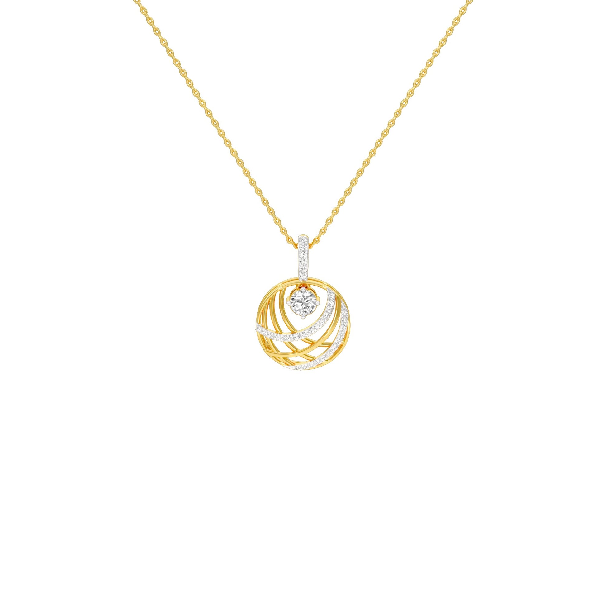 Opulent Brilliance Diamond Pendant 18 KT / Yellow Gold