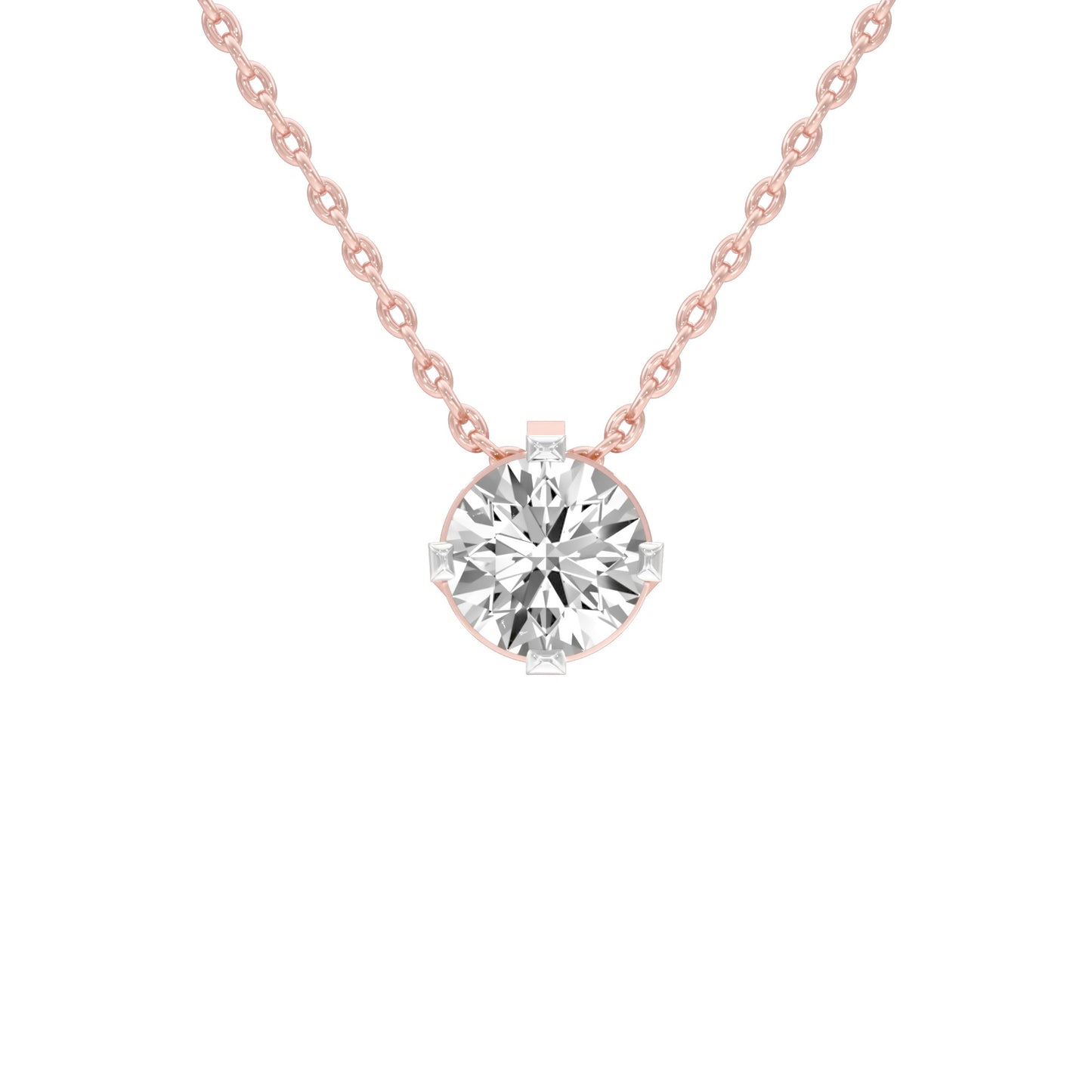 Regal Radiance Diamond Pendant 18 KT / Rose Gold