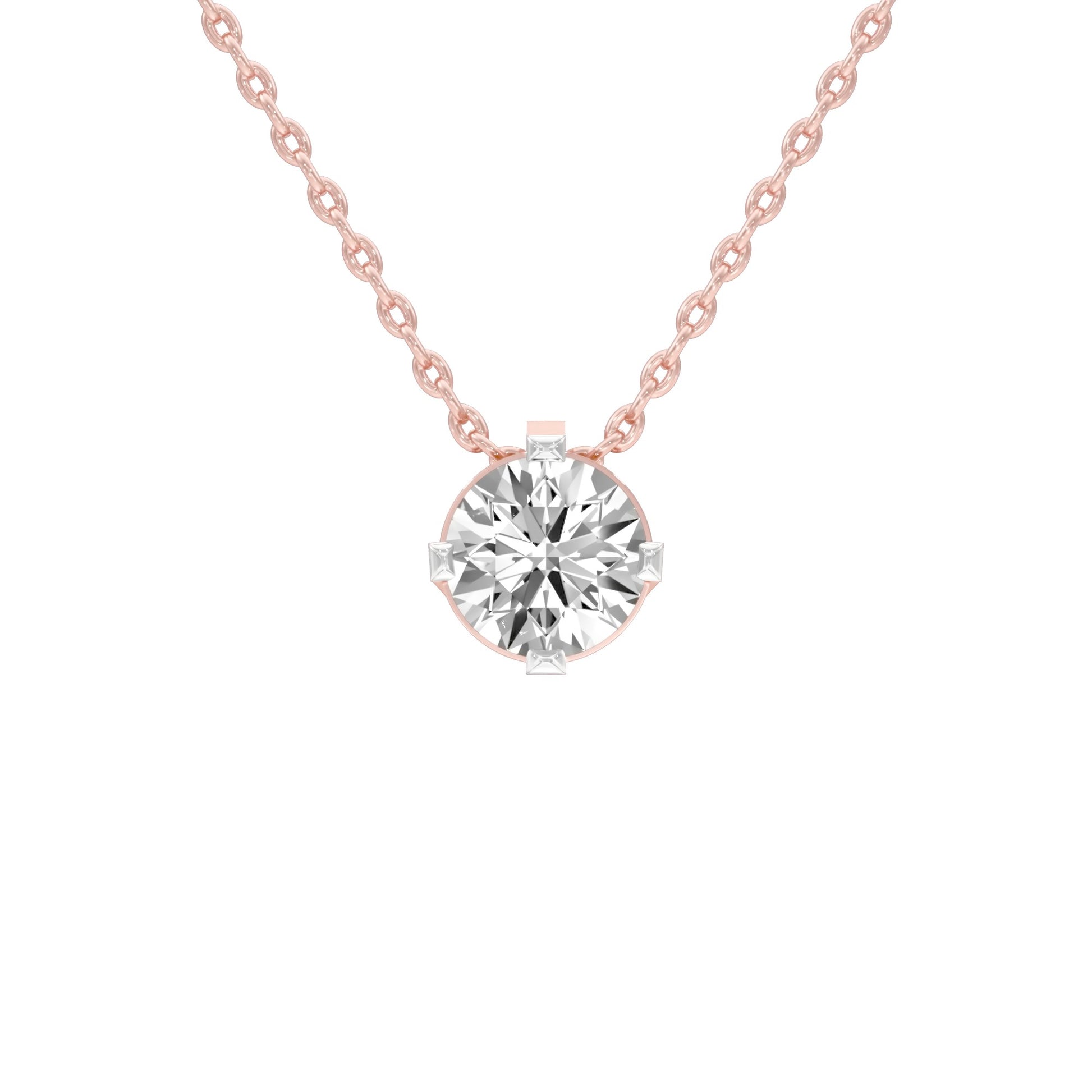 Regal Radiance Diamond Pendant 18 KT / Rose Gold
