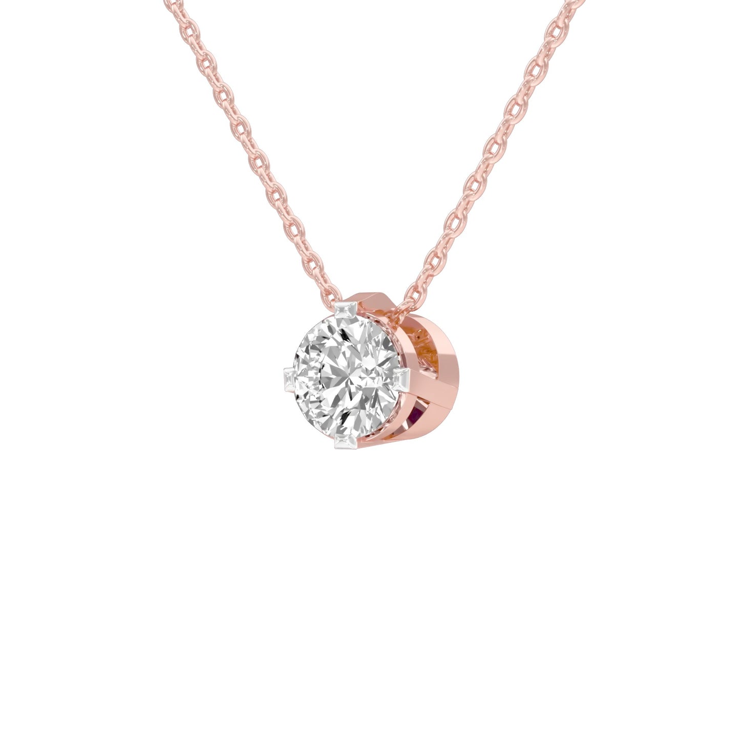 Regal Radiance Diamond Pendant 18 KT / Rose Gold
