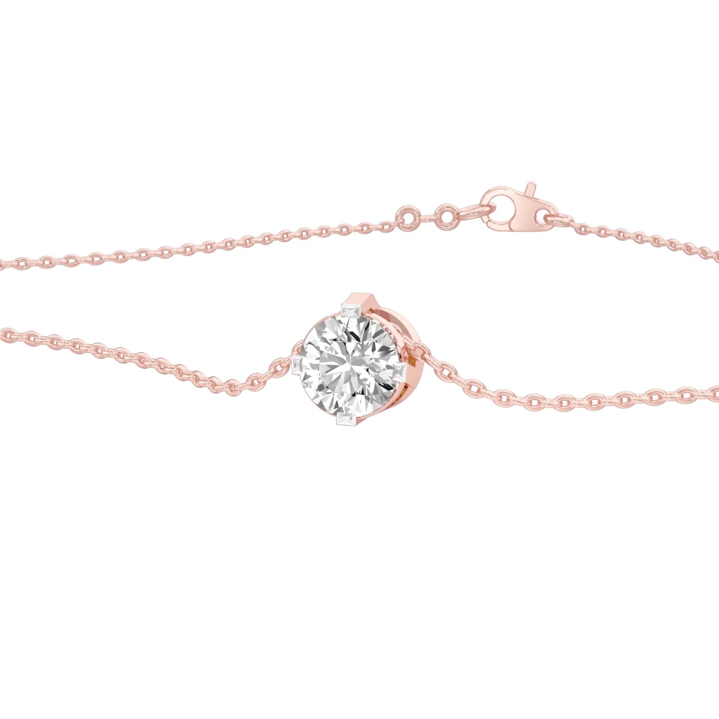 Regal Radiance Diamond Pendant 18 KT / Rose Gold
