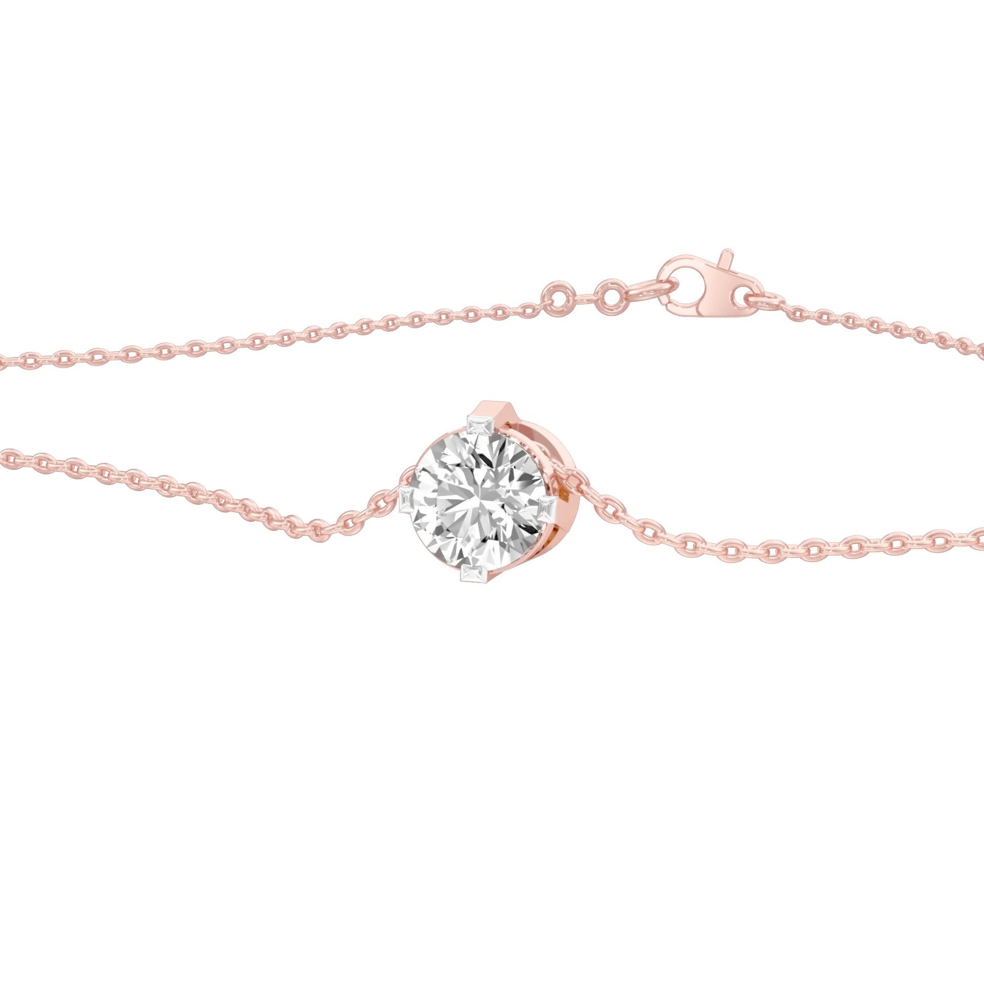 Regal Radiance Diamond Pendant 18 KT / Rose Gold