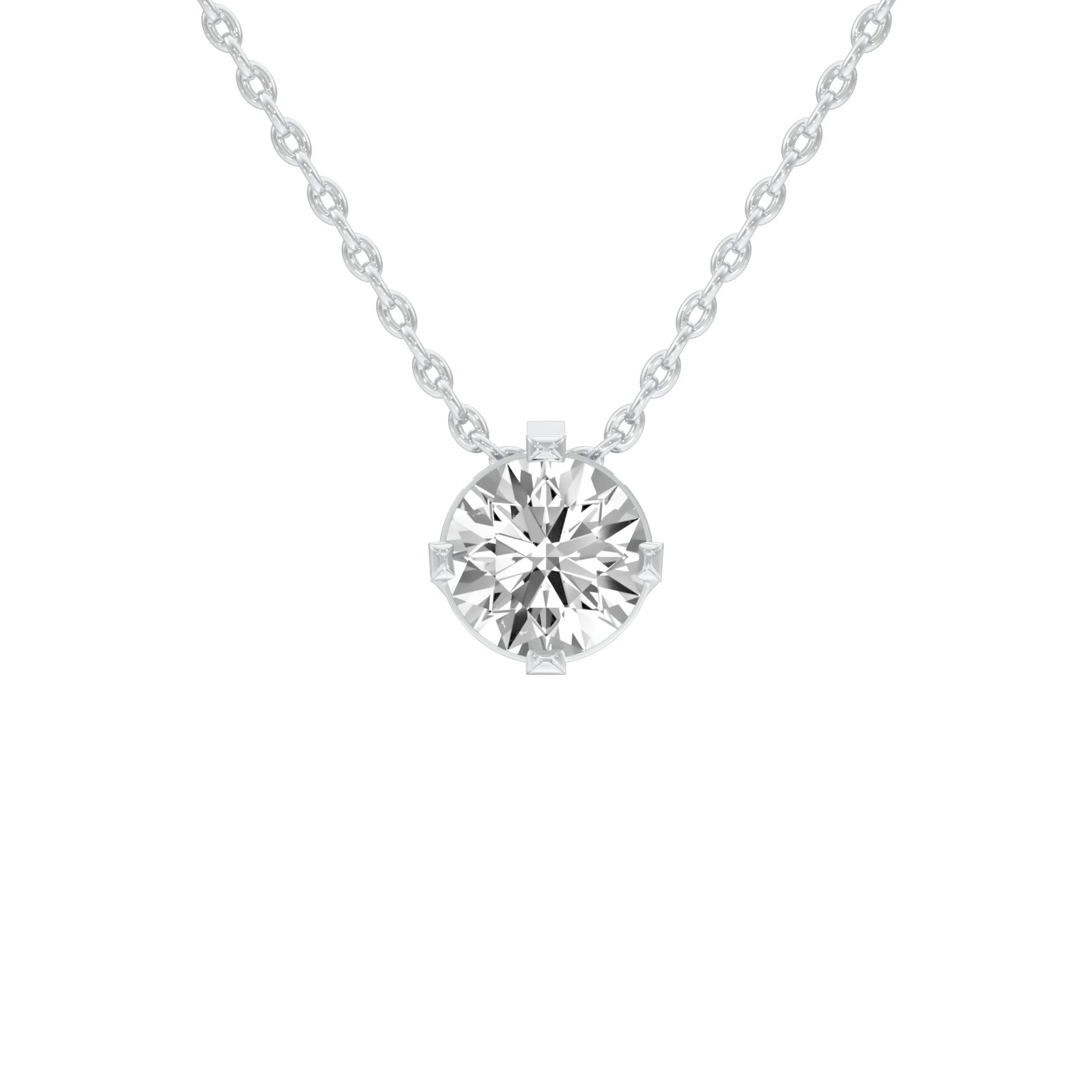Regal Radiance Diamond Pendant 18 KT / White Gold