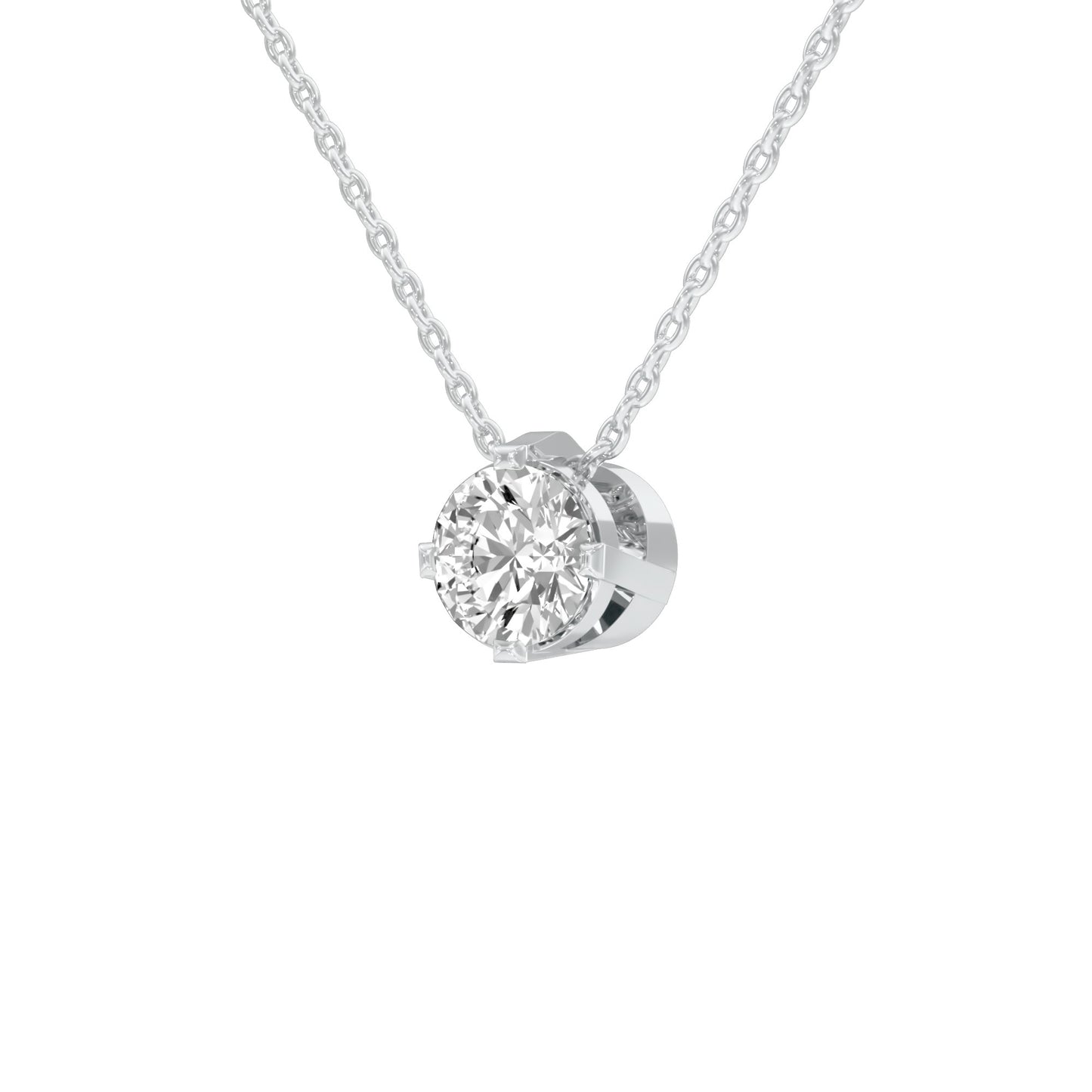 Regal Radiance Diamond Pendant 18 KT / White Gold
