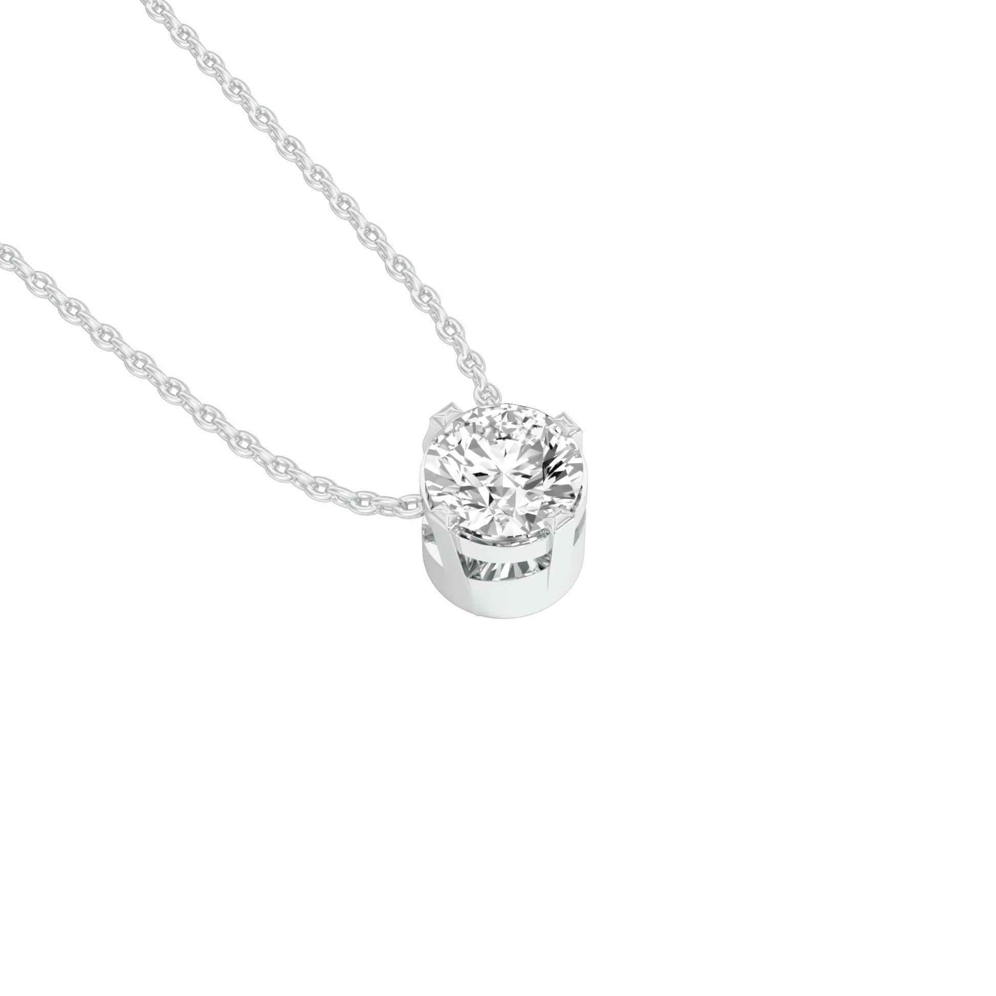 Regal Radiance Diamond Pendant 18 KT / White Gold