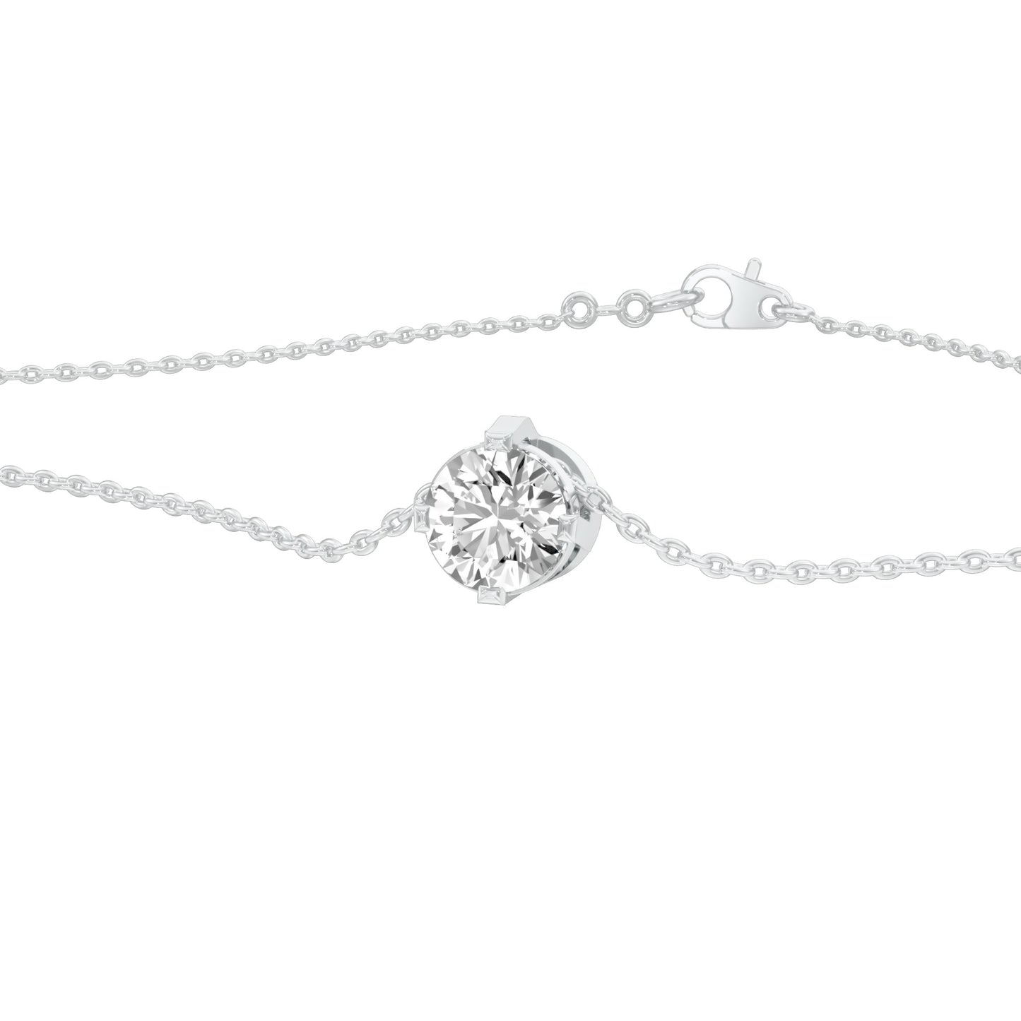 Regal Radiance Diamond Pendant 18 KT / White Gold