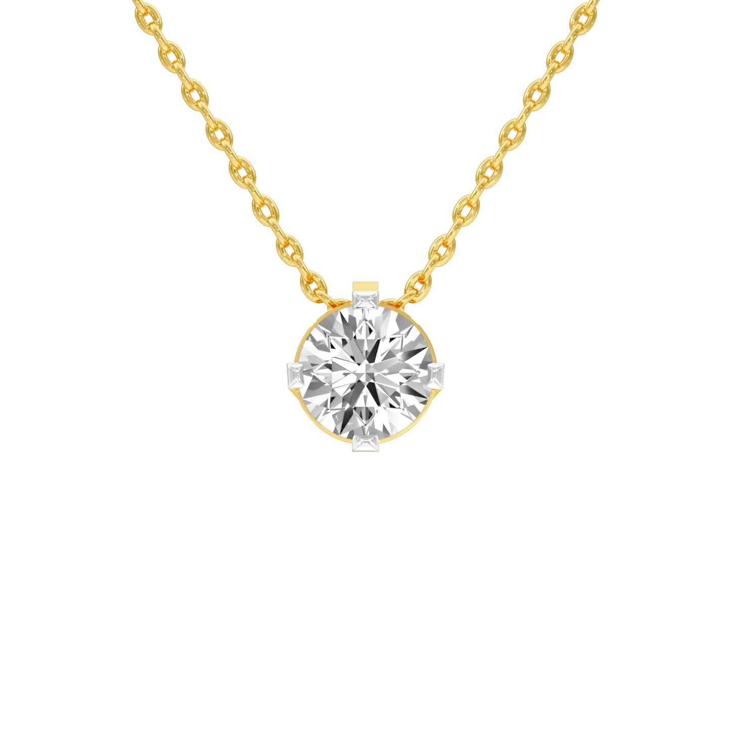 Regal Radiance Diamond Pendant 18 KT / Yellow Gold