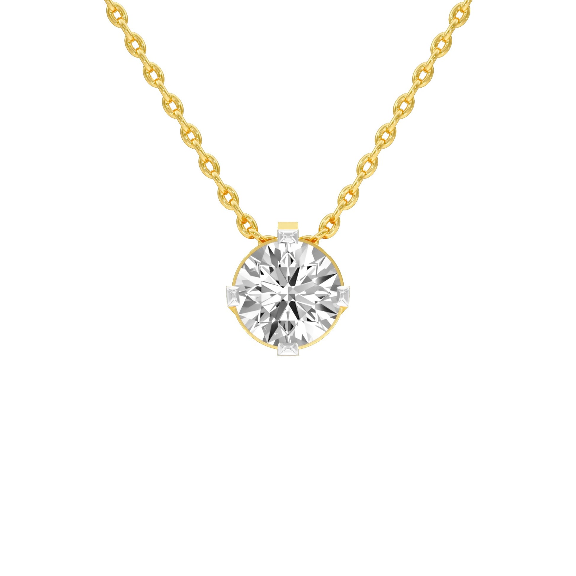 Regal Radiance Diamond Pendant 18 KT / Yellow Gold