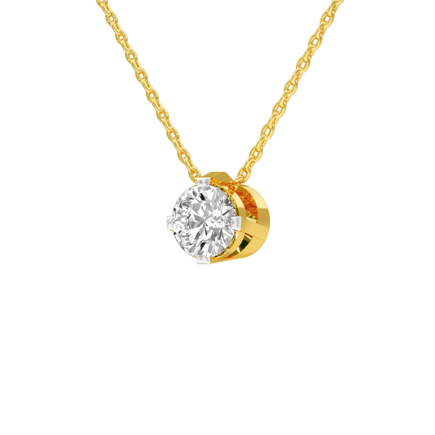 Regal Radiance Diamond Pendant 18 KT / Yellow Gold
