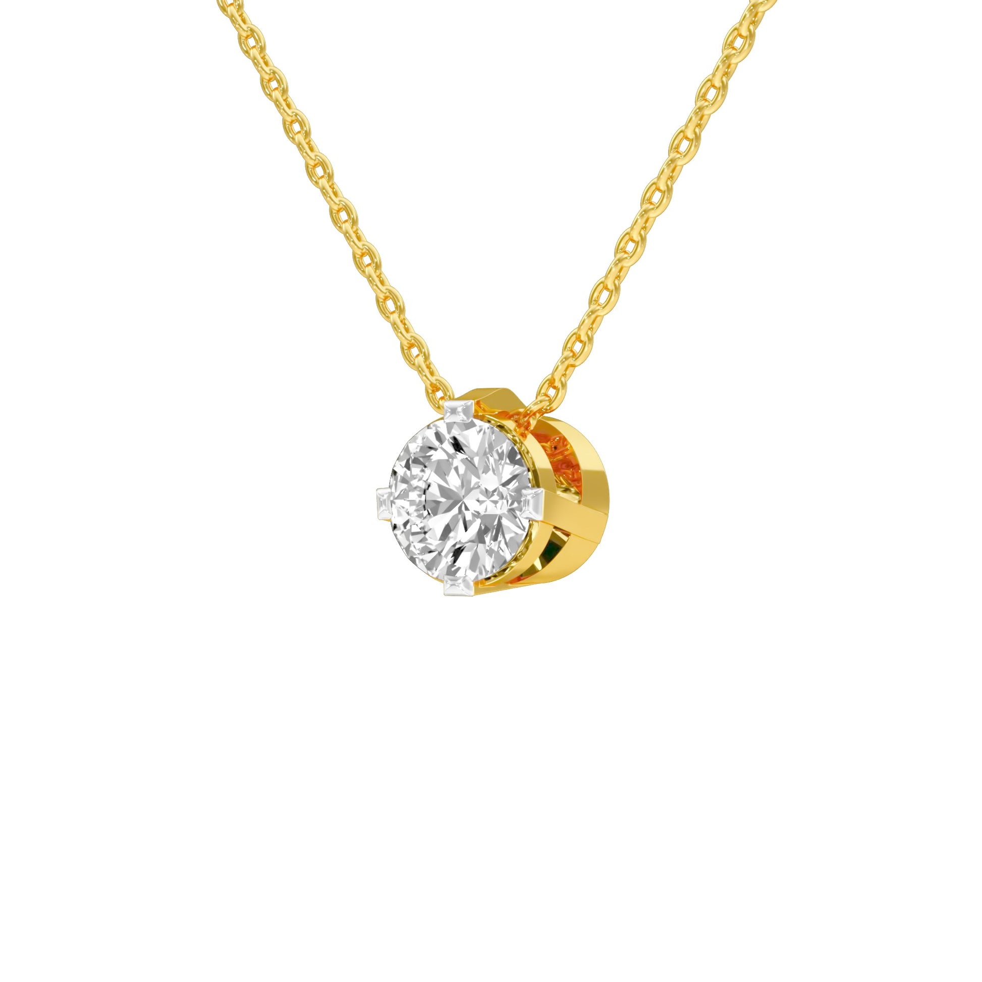 Regal Radiance Diamond Pendant 18 KT / Yellow Gold