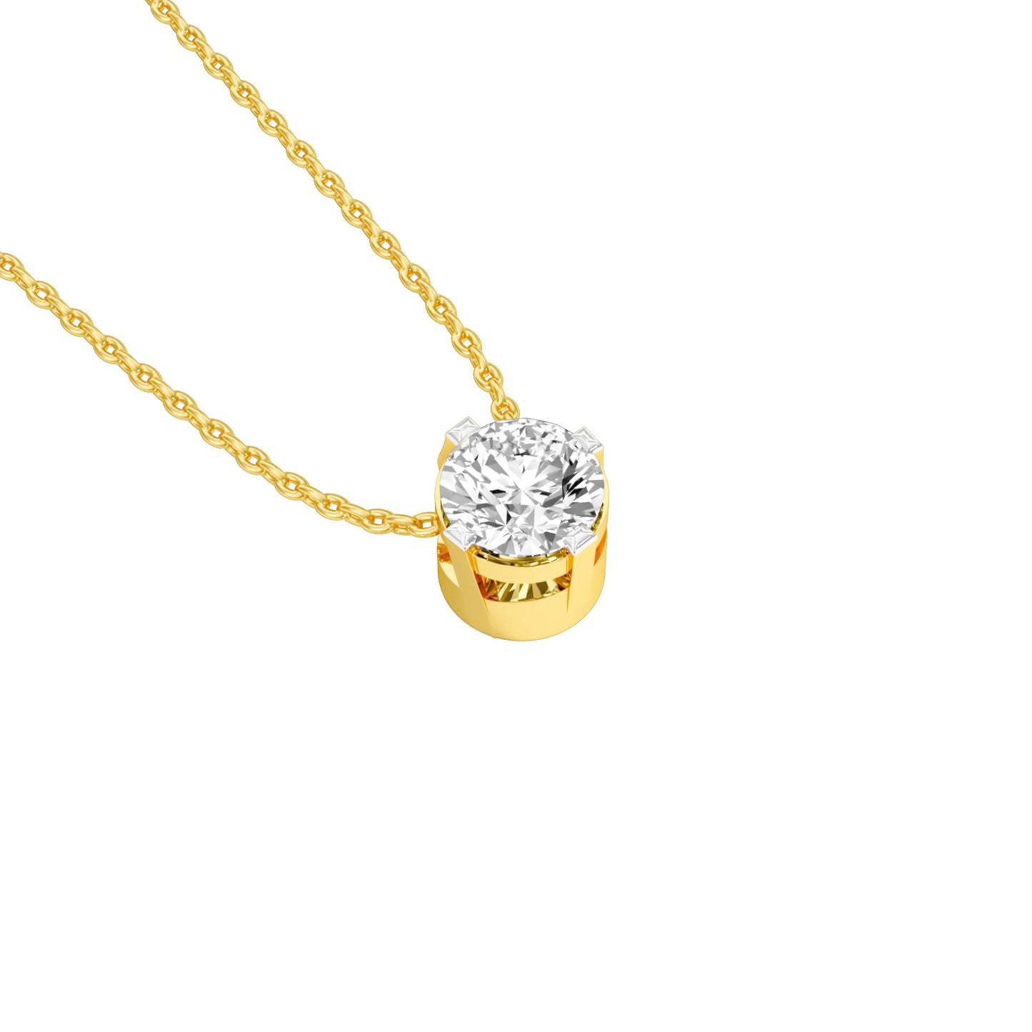 Regal Radiance Diamond Pendant 18 KT / Yellow Gold