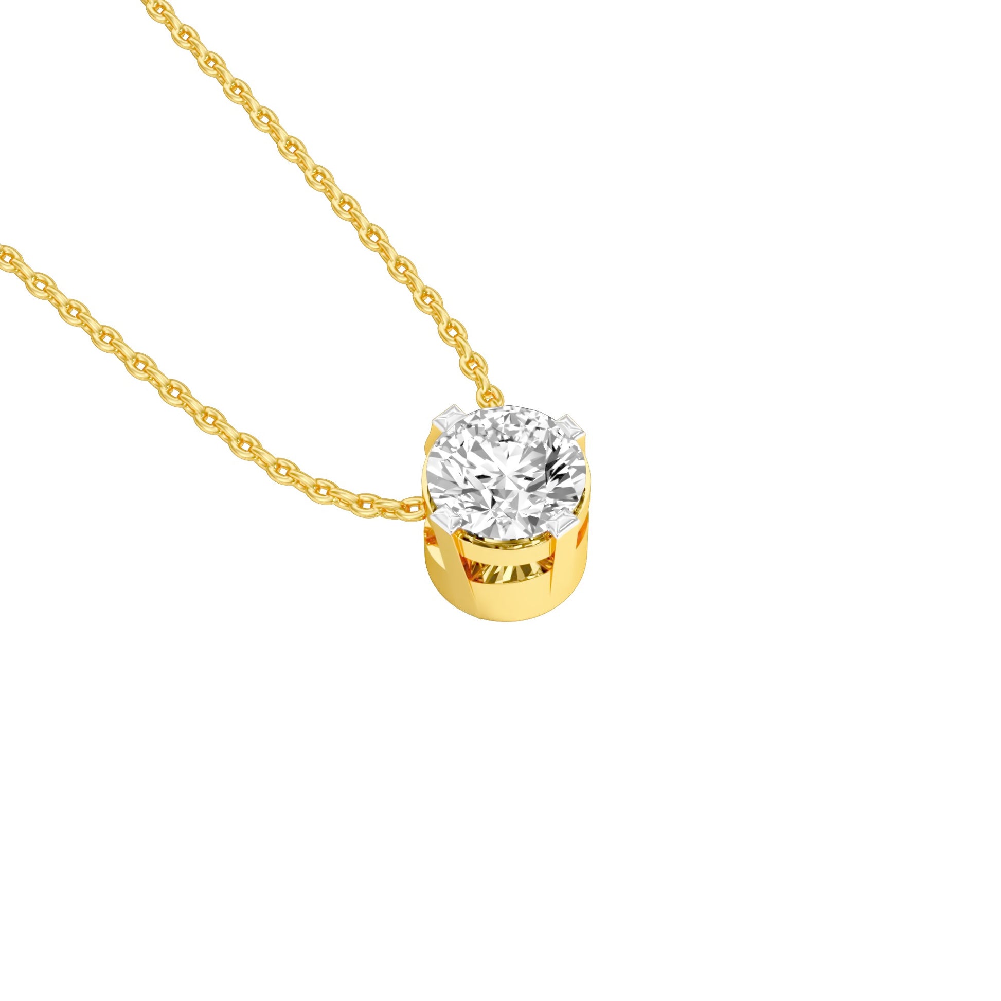 Regal Radiance Diamond Pendant 18 KT / Yellow Gold