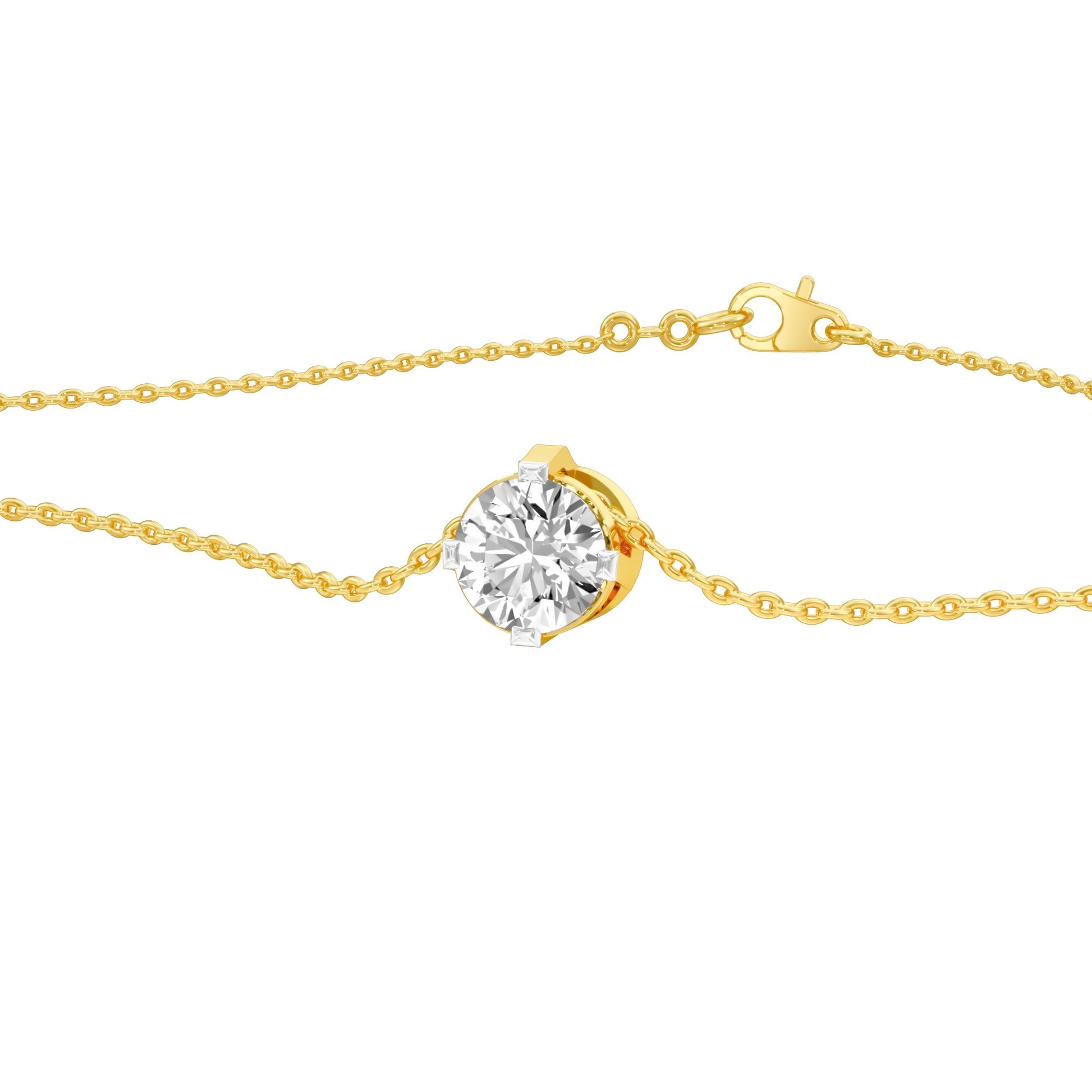 Regal Radiance Diamond Pendant 18 KT / Yellow Gold