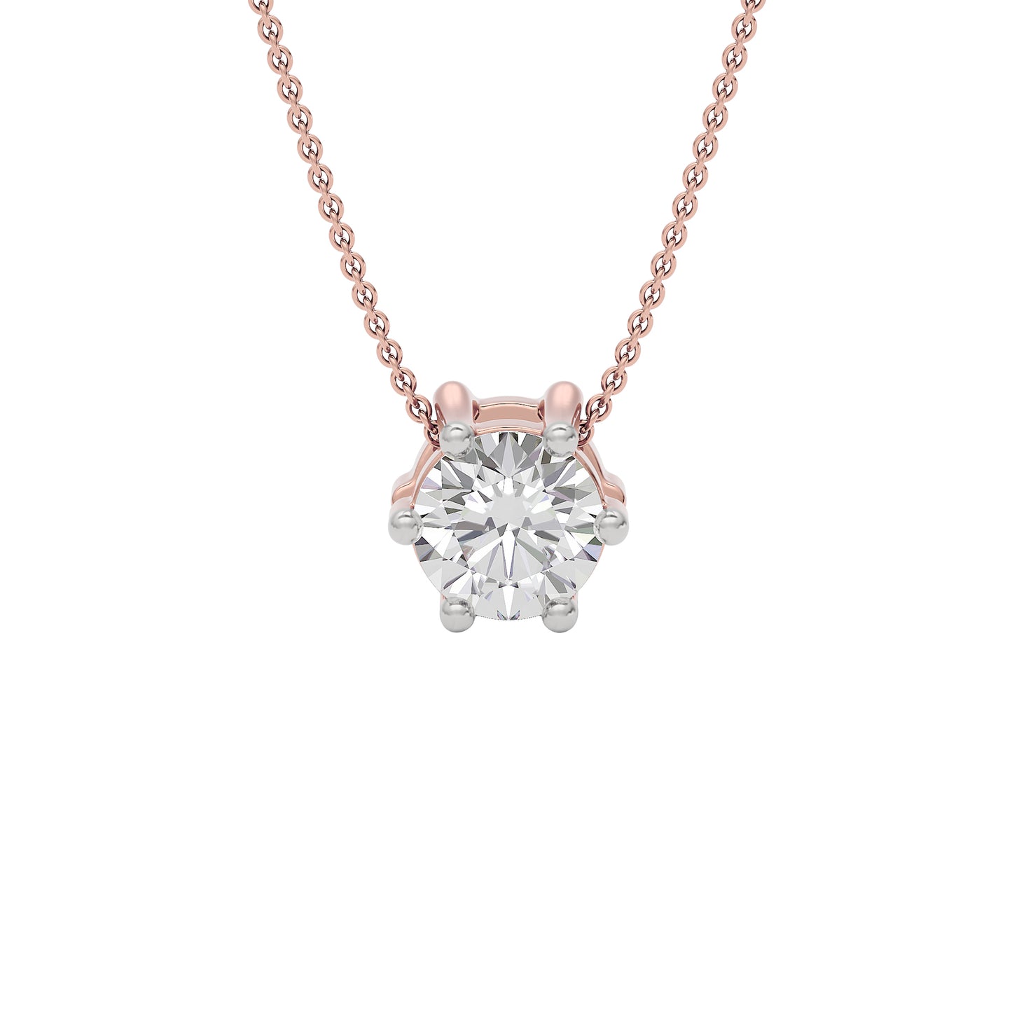 Radiant Elegance Diamond Pendant 18 KT / Rose Gold