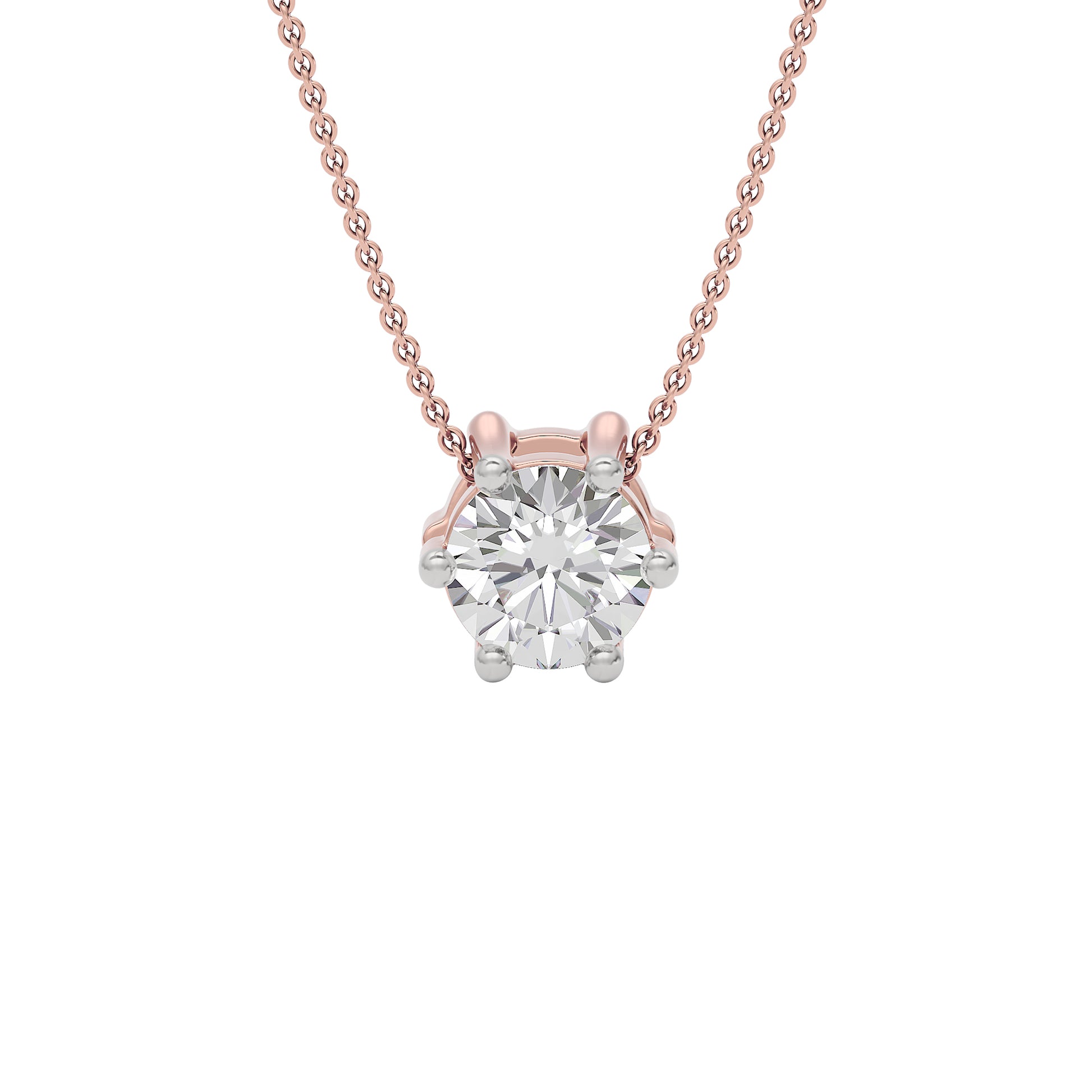 Radiant Elegance Diamond Pendant 18 KT / Rose Gold