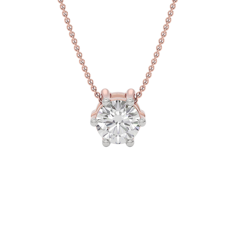 Radiant Elegance Diamond Pendant 18 KT / Rose Gold