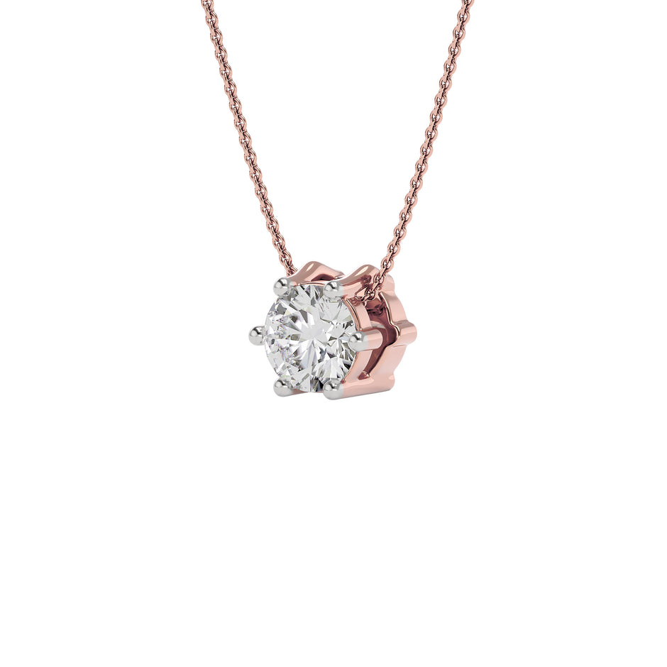 Radiant Elegance Diamond Pendant 18 KT / Rose Gold