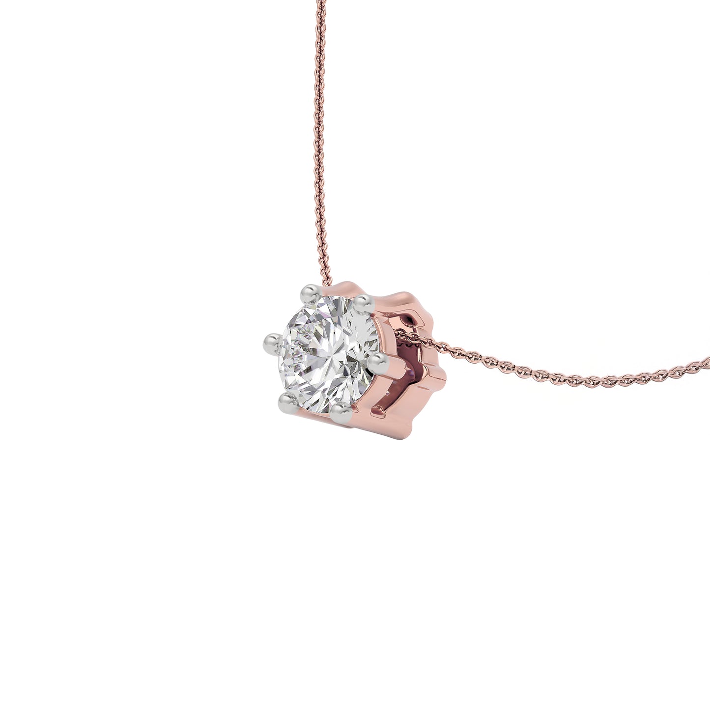 Radiant Elegance Diamond Pendant 18 KT / Rose Gold