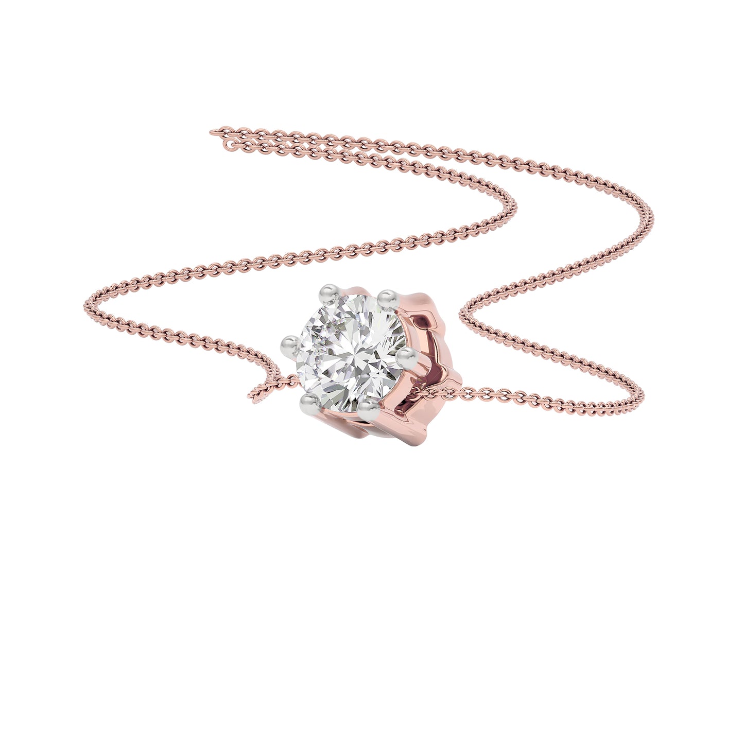 Radiant Elegance Diamond Pendant 18 KT / Rose Gold