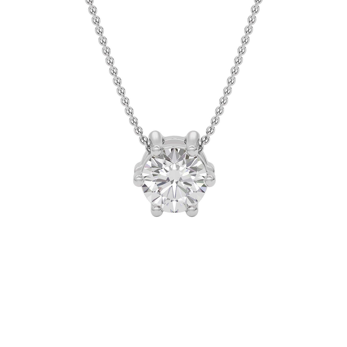 Radiant Elegance Diamond Pendant 18 KT / White Gold