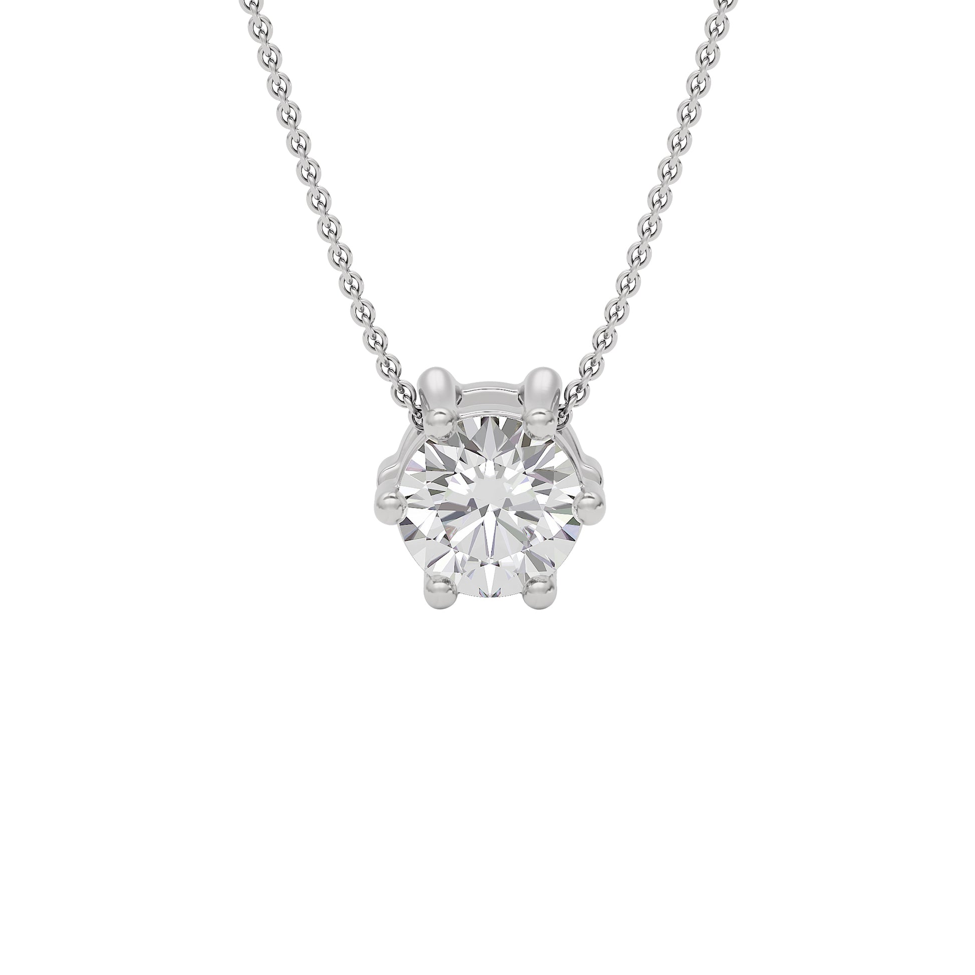 Radiant Elegance Diamond Pendant 18 KT / White Gold