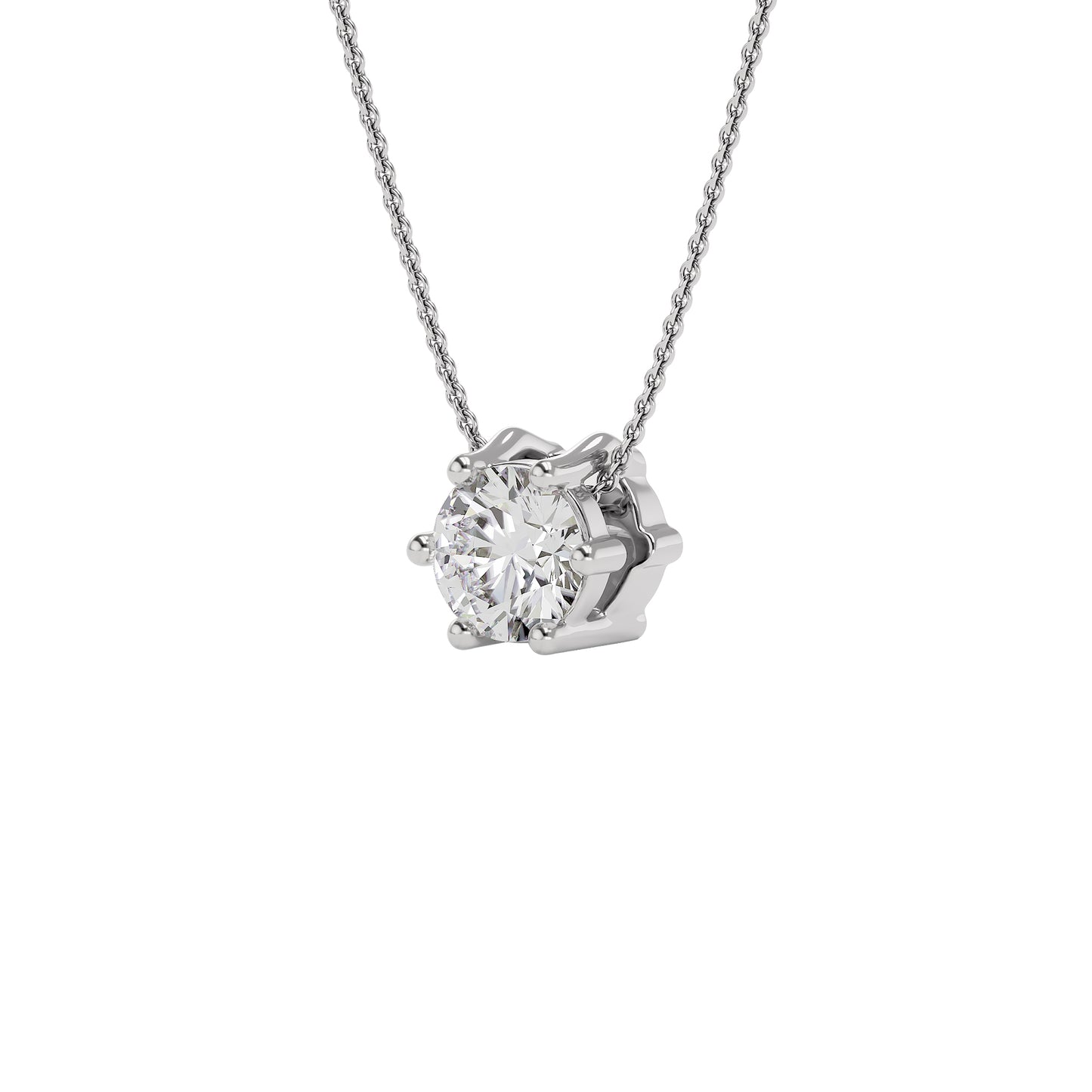 Radiant Elegance Diamond Pendant 18 KT / White Gold