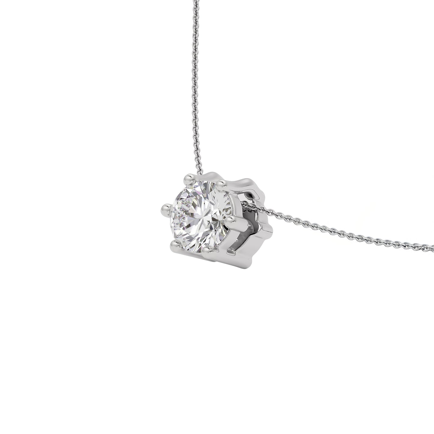 Radiant Elegance Diamond Pendant 18 KT / White Gold
