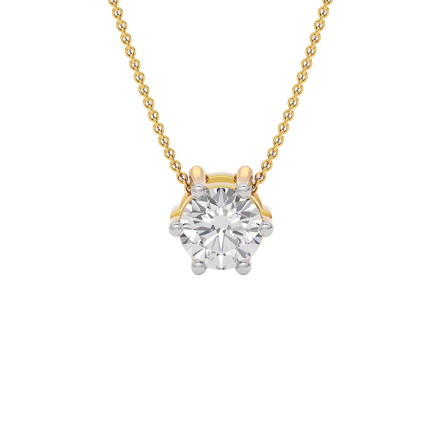 Radiant Elegance Diamond Pendant 18 KT / Yellow Gold