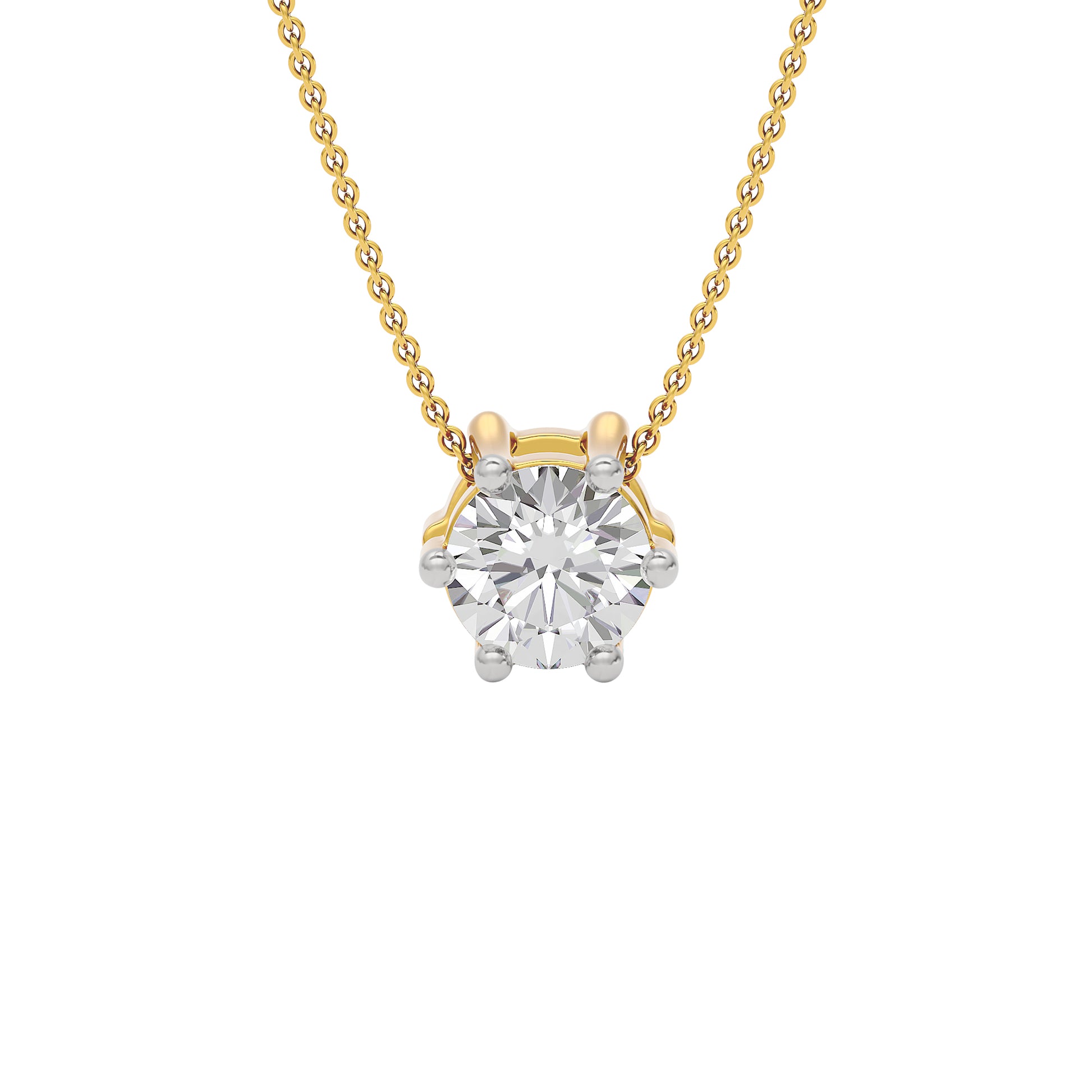 Radiant Elegance Diamond Pendant 18 KT / Yellow Gold