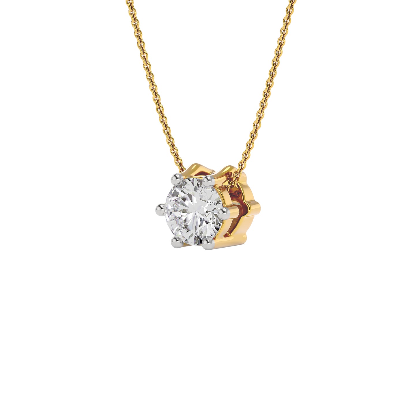 Radiant Elegance Diamond Pendant 18 KT / Yellow Gold