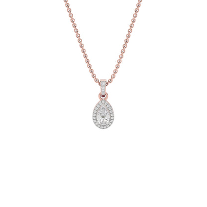 Bespoke Classic Pear Diamond Pendant 18 KT / Rose Gold