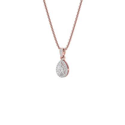 Bespoke Classic Pear Diamond Pendant 18 KT / Rose Gold