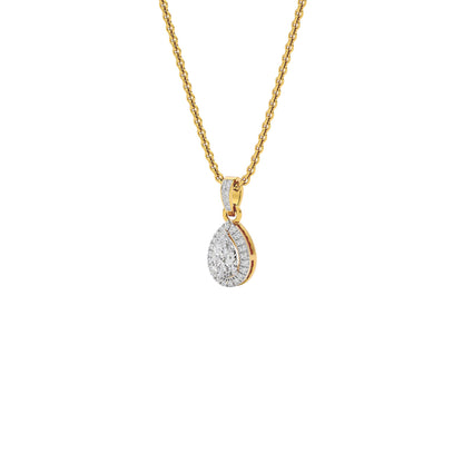 Bespoke Classic Pear Diamond Pendant 18 KT / Yellow Gold