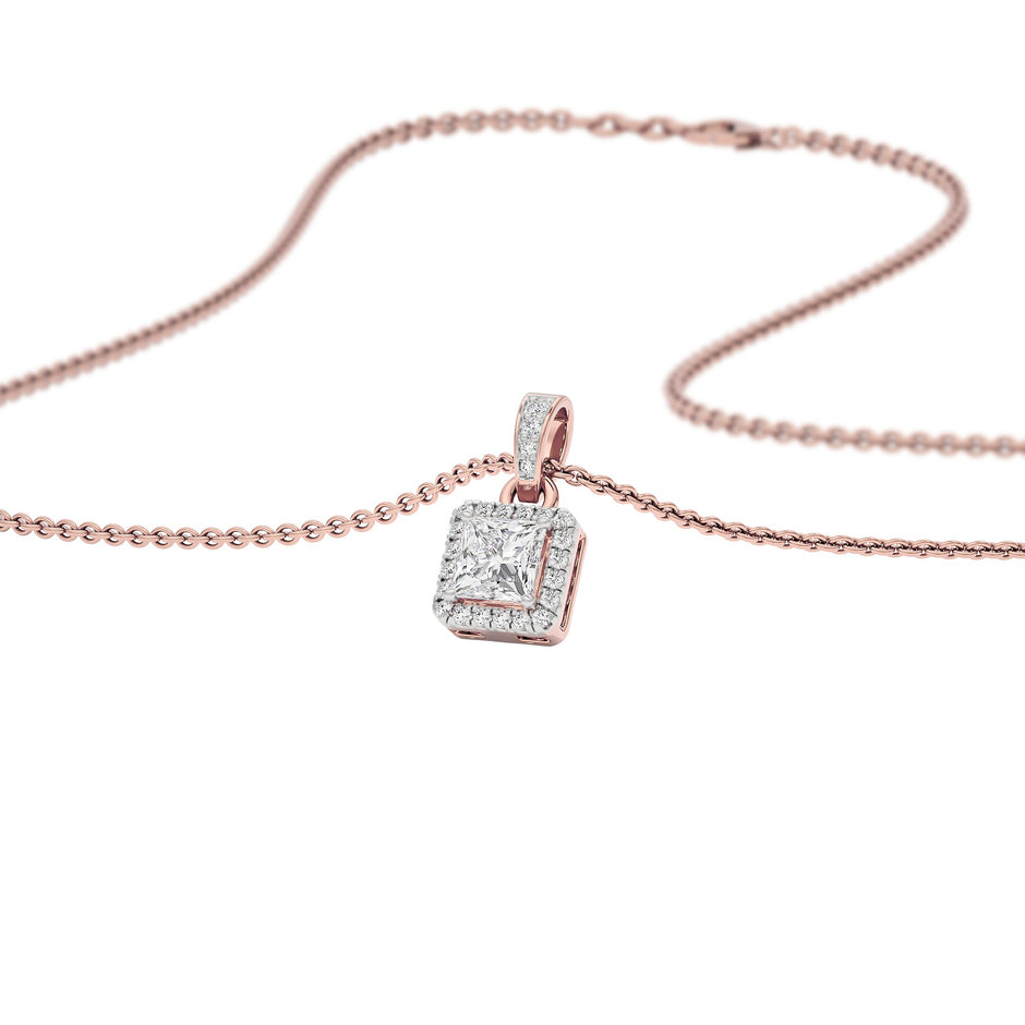 Barbara Classic Princess Diamond Pendant 18 KT / Rose Gold