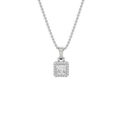 Barbara Classic Princess Diamond Pendant 18 KT / White Gold