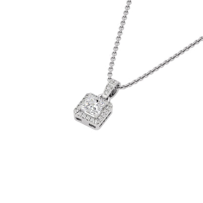 Barbara Classic Princess Diamond Pendant 18 KT / White Gold