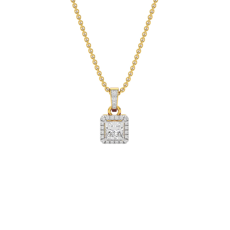 Barbara Classic Princess Diamond Pendant 18 KT / Yellow Gold