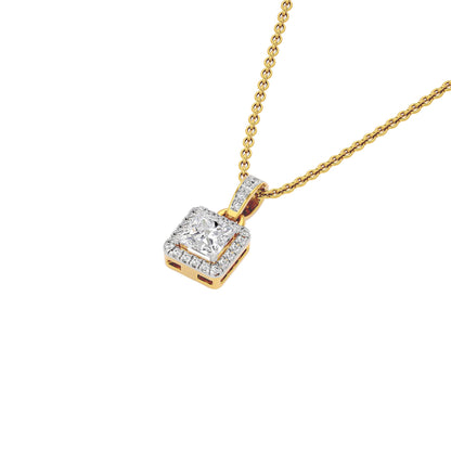 Barbara Classic Princess Diamond Pendant 18 KT / Yellow Gold