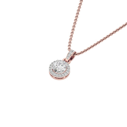 Eternal Classic Round Diamond Pendant 18 KT / Rose Gold
