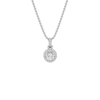 Eternal Classic Round Diamond Pendant 18 KT / White Gold