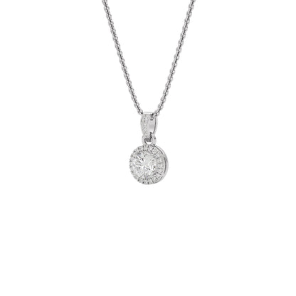 Eternal Classic Round Diamond Pendant 18 KT / White Gold