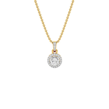 Eternal Classic Round Diamond Pendant 18 KT / Yellow Gold