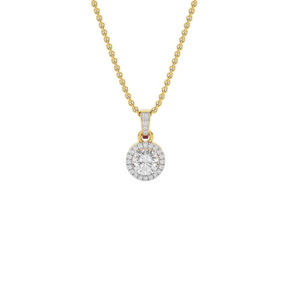 Eternal Classic Round Diamond Pendant 18 KT / Yellow Gold