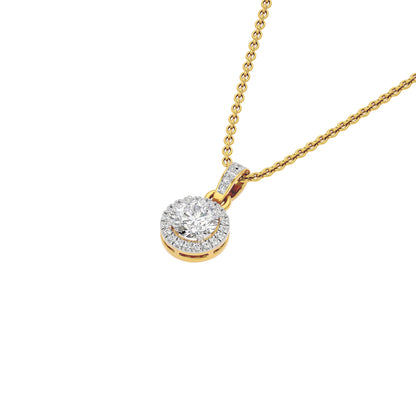 Eternal Classic Round Diamond Pendant 18 KT / Yellow Gold