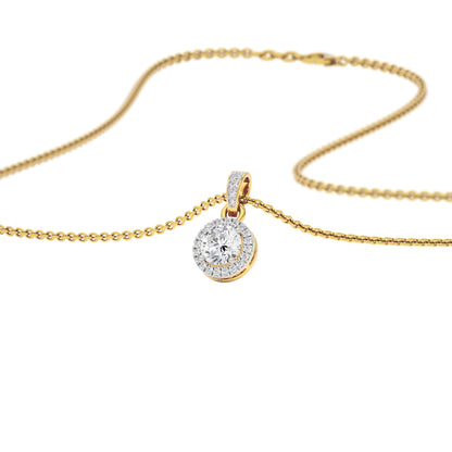 Eternal Classic Round Diamond Pendant 18 KT / Yellow Gold
