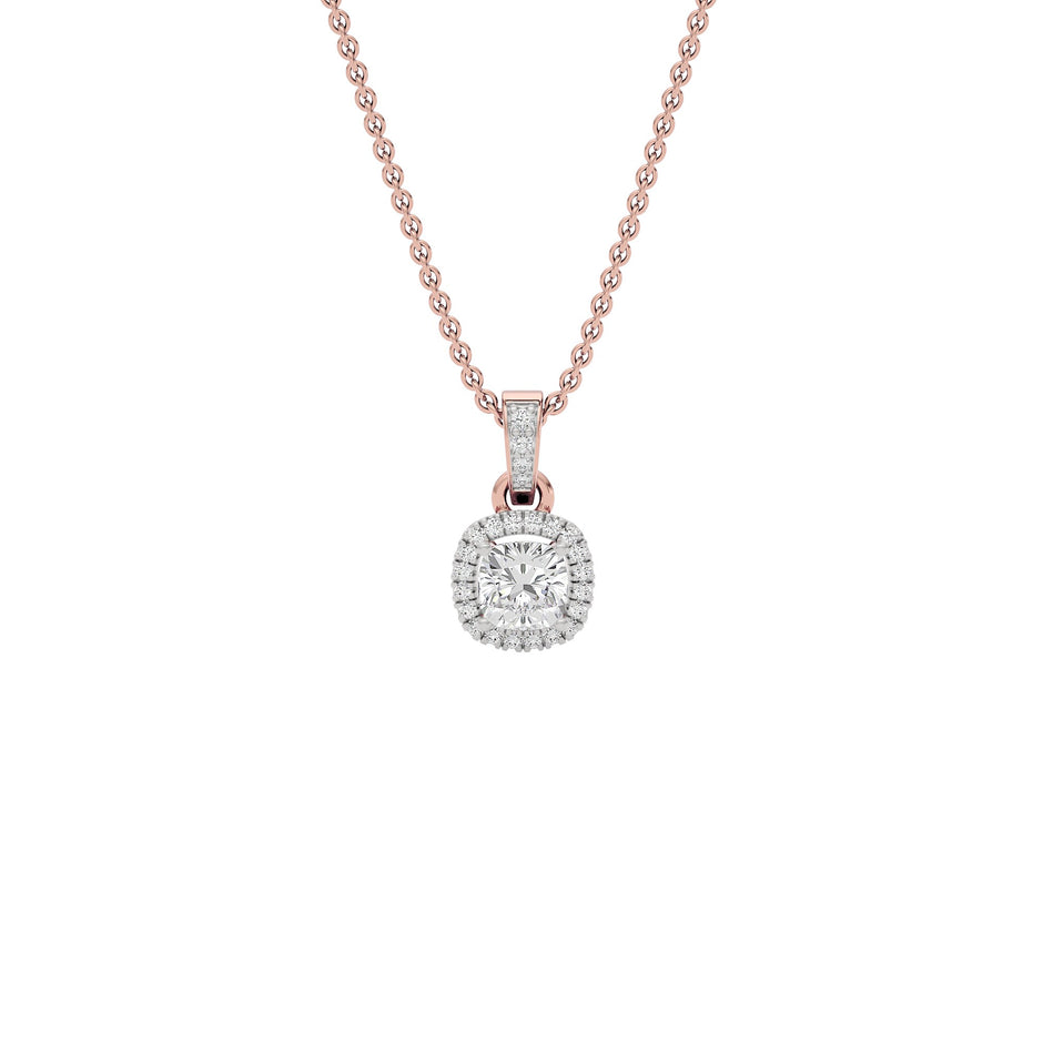 Camilla Classic Cushion Diamond Pendant 18 KT / Rose Gold