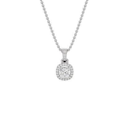 Camilla Classic Cushion Diamond Pendant 18 KT / White Gold