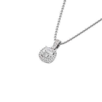 Camilla Classic Cushion Diamond Pendant 18 KT / White Gold